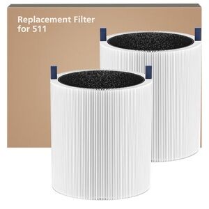 2 Pack 511 Replacement Filter Compatible with Blueair Blue Pure 511 Air